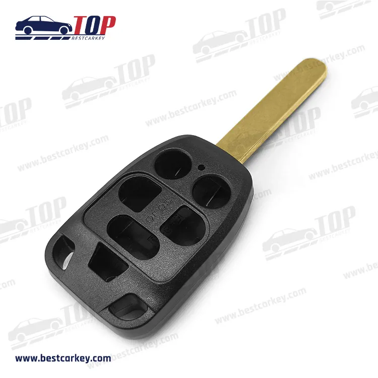 Cubierta de llave remota de 6 botones para Honda Odyssey con Hon66 con logotipo