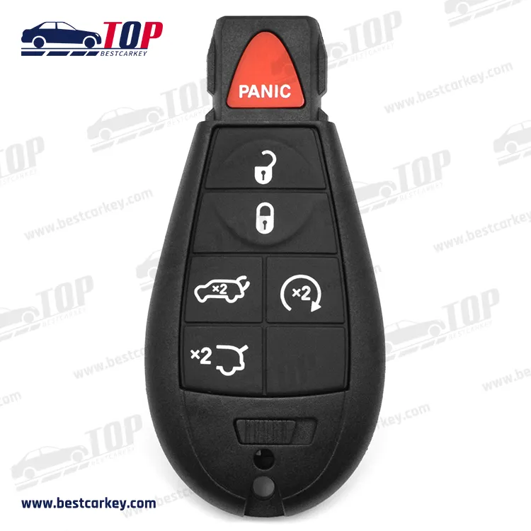 6 buttons remote key shell with emergency blade for C-hrysler