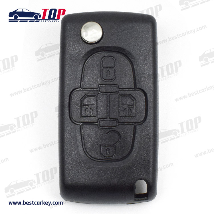 ASK 0523 4 buttons 434mhz ID46-HITAG-7941 chip car key with VA2T key blade for Citroen