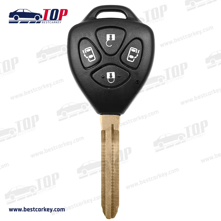 blank key transponder T-oyota Camry 4 buttons remote key shell toy43 with logo