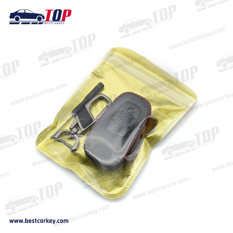 Popular Short Style Leather Car Key Cover For A-udi