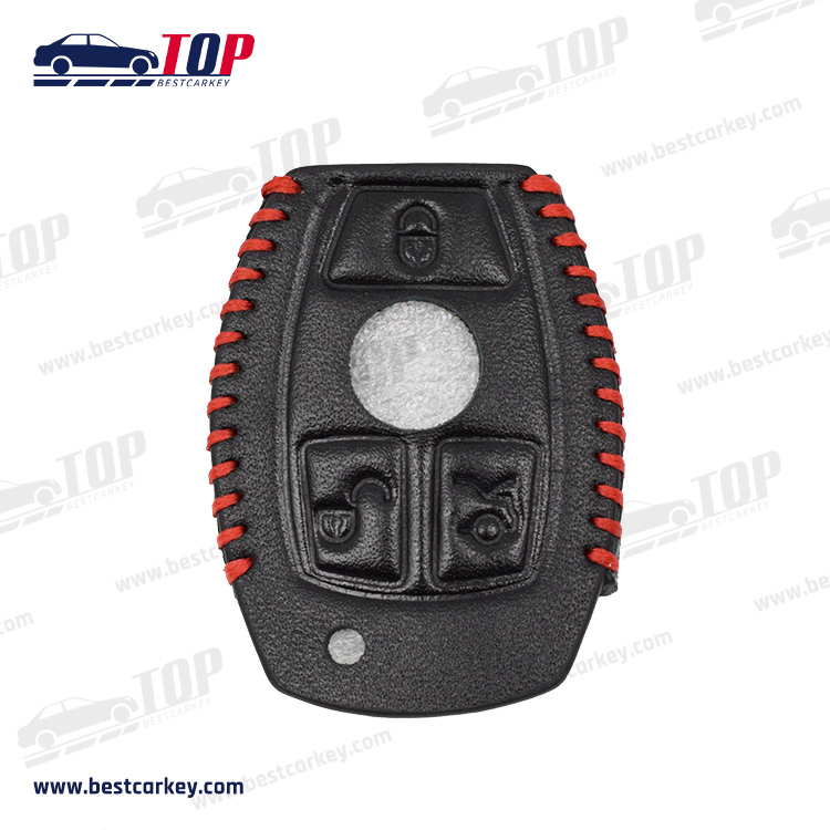Popular Leather 3 Button Smart Car Key Cover For B-enz