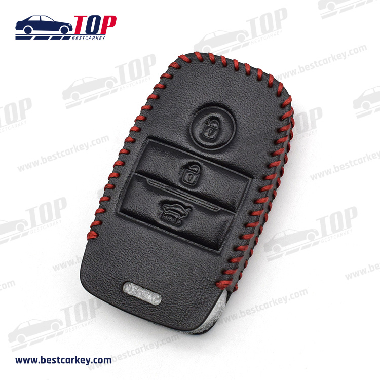 Popular Leather 2 Button Car Key Cover For K-IA