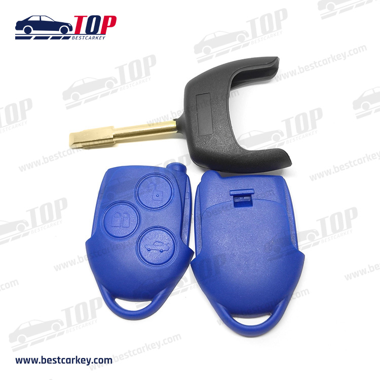 Blue 3 Buttons Remote Key Shell For F-ord Mondeo