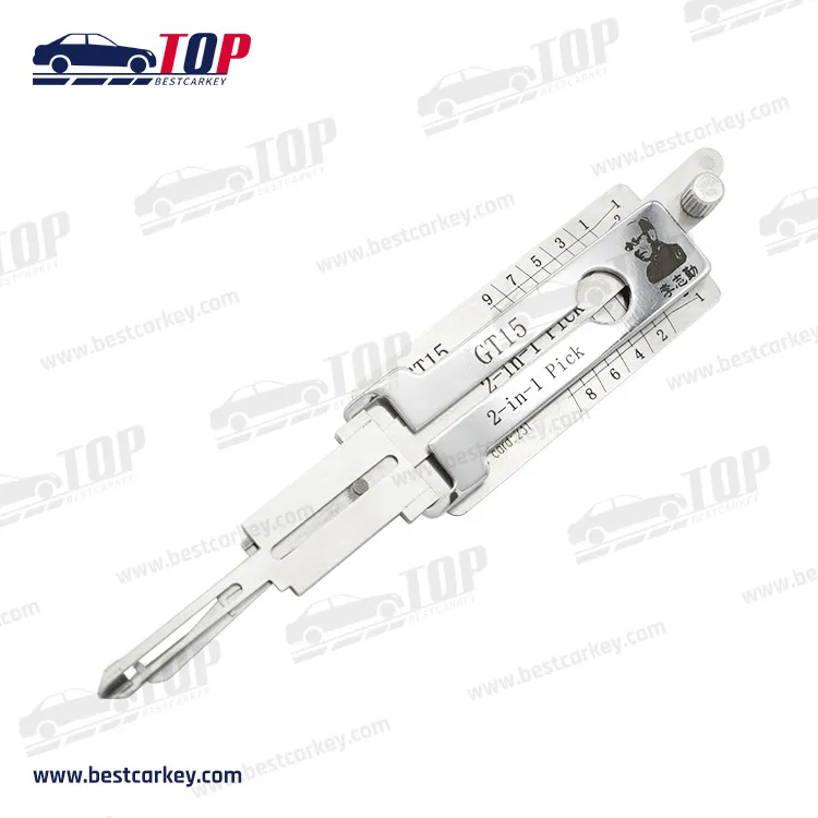 GT15 Lishi 2 Dalam 1 Auto Pick Dan Dekoder Untuk F-iat