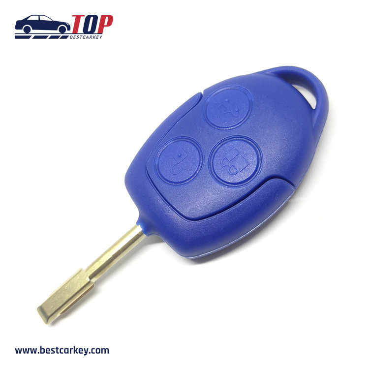 Висококачествен дистанционен ключ за автомобил AF KYDZ с 3 бутона за F-ord (син)