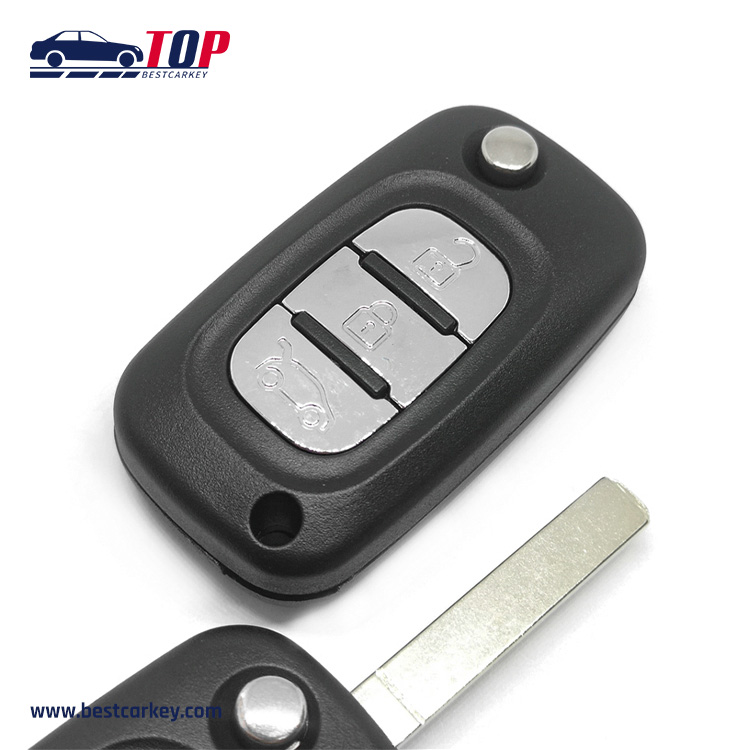 High Quality Flip 3 Buttons Remote Key Cover For R-enault