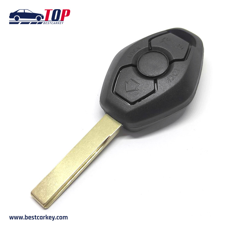 Hot Sale 3 Button Remote Key Shell ສໍາລັບ B-MW ມີ 2 Track Blade ໂດຍບໍ່ມີຫນັງສືຢູ່ດ້ານຫລັງ