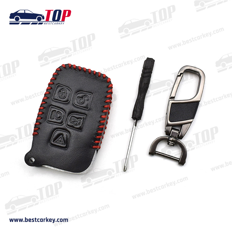 Hot Sale Leather 5 Button Car Key Cover For L-and Rover