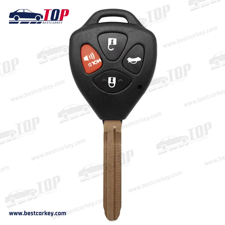 Key Shell T-oyota 4 Buttons Remote Key Car Transponder Key Case