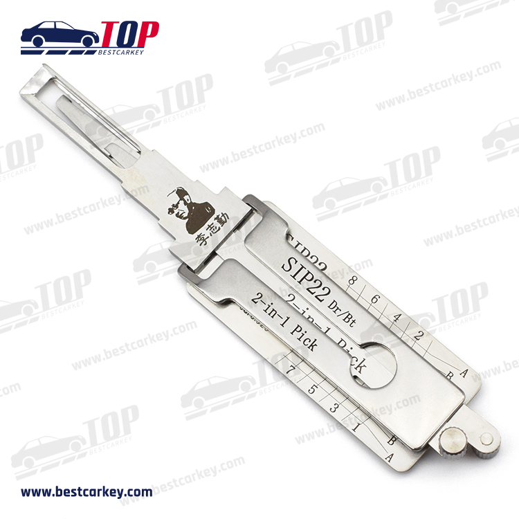 Lishi SIP22 lishi 2 in 1 tool lock pick set for car doors car keys