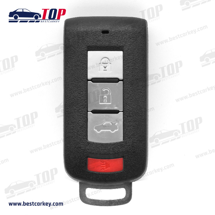 Mitsubishi 4 button smart key cover with logo with MIT11R emergency key
