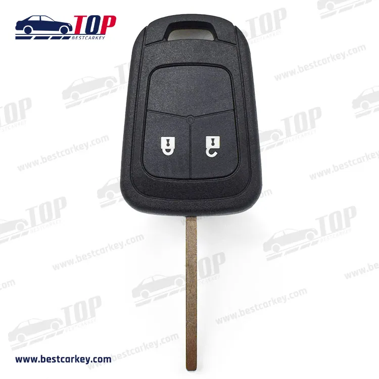 Opel 2 button remote key shell with HU100 key blade