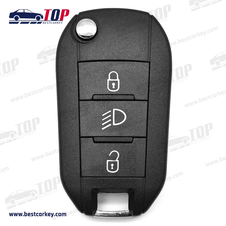 Remote Flip Car Key Shell Case HU83 blank keys For P-eugeot
