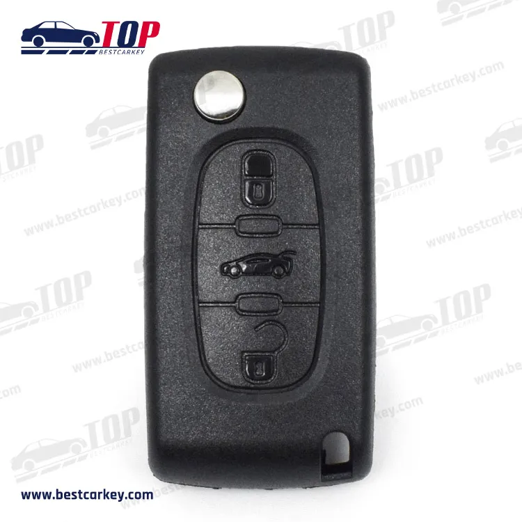 Replacement Flip Folding Car Key Shell Case Citroen 3 Buttons Flip Key Case VA2 Key Blade