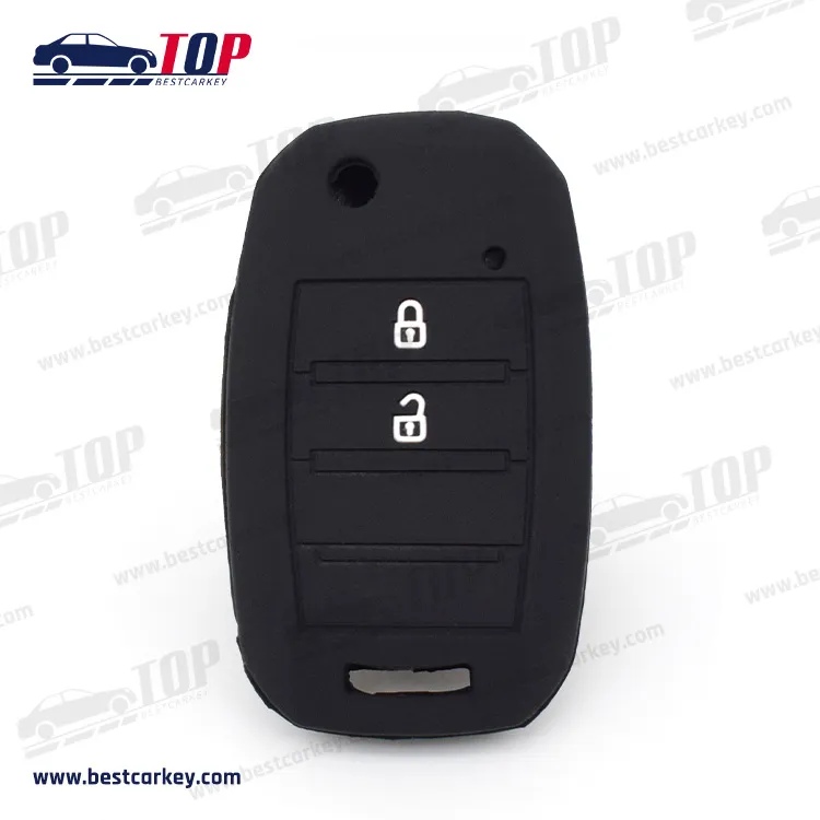 Silicone Flip Folding Car Key Cover For KIA