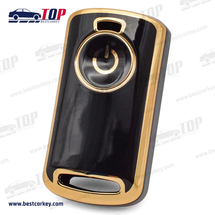 TPU Remote 1 Button Key Cover Case Shell Fob for Y-amaha with Golden lines