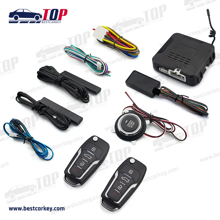 universal start stop car remote Ignition Starter Anti-theft Car Alarm system pke keyless entry