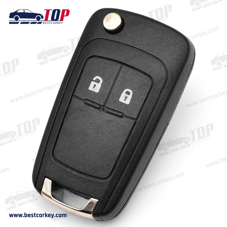 Vehicle Remote Key 2 buttons Flip Blank Car Key for C-hevrolet