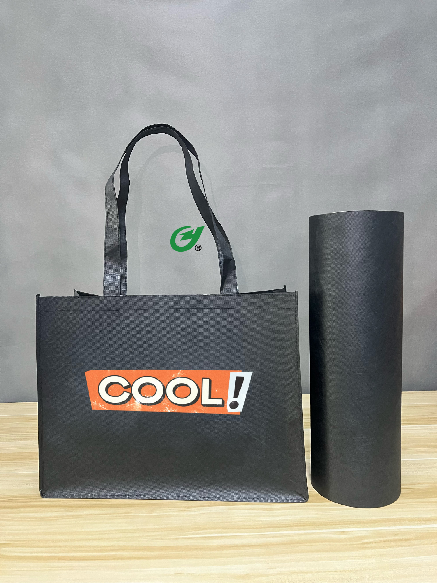 RPET Recycled Polyester Nonwoven Custom Logo Rolls Tote Handle Bags - 1 