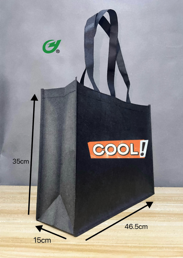 RPET Recycled Polyester Nonwoven Custom Logo Rolls Tote Handle Bags - 4
