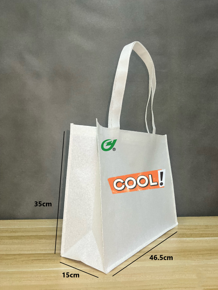 RPET Recycled Polyester Nonwoven Rolls Tote Handle Bags with Custom Logo - 1