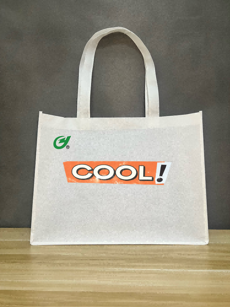 RPET Recycled Polyester Nonwoven Rolls Tote Handle Bags with Custom Logo