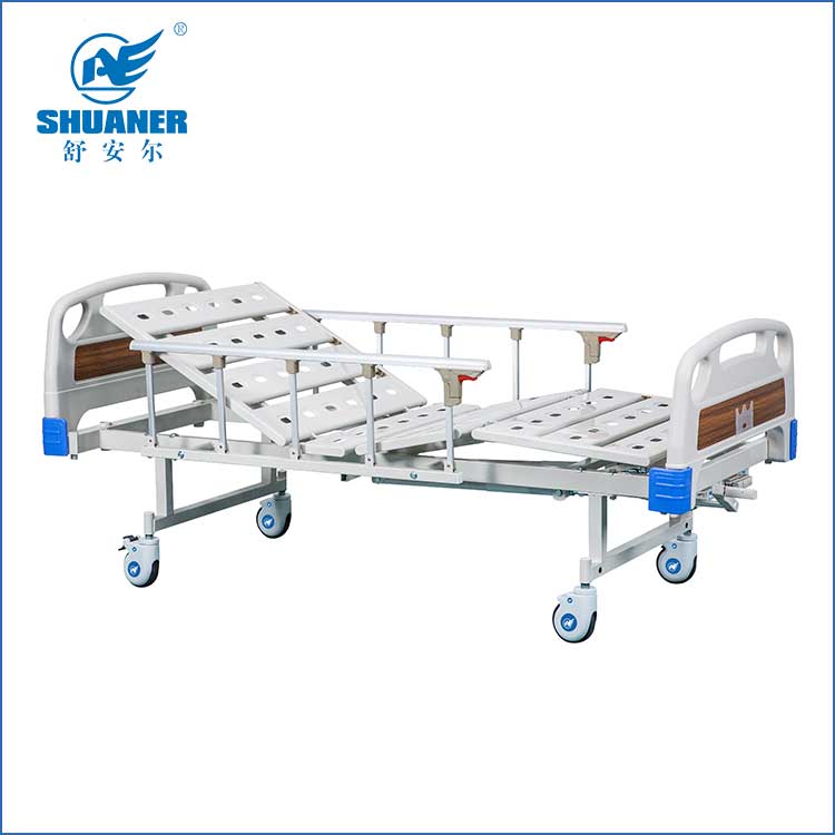 Two Function Manual Bed with Aluminum Collapsible Side Rail