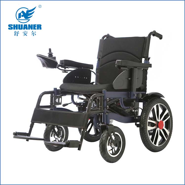 Didžiausios apkrovos aliuminio rėmo sulankstomas nešiojamas elektrinis invalido vežimėlis