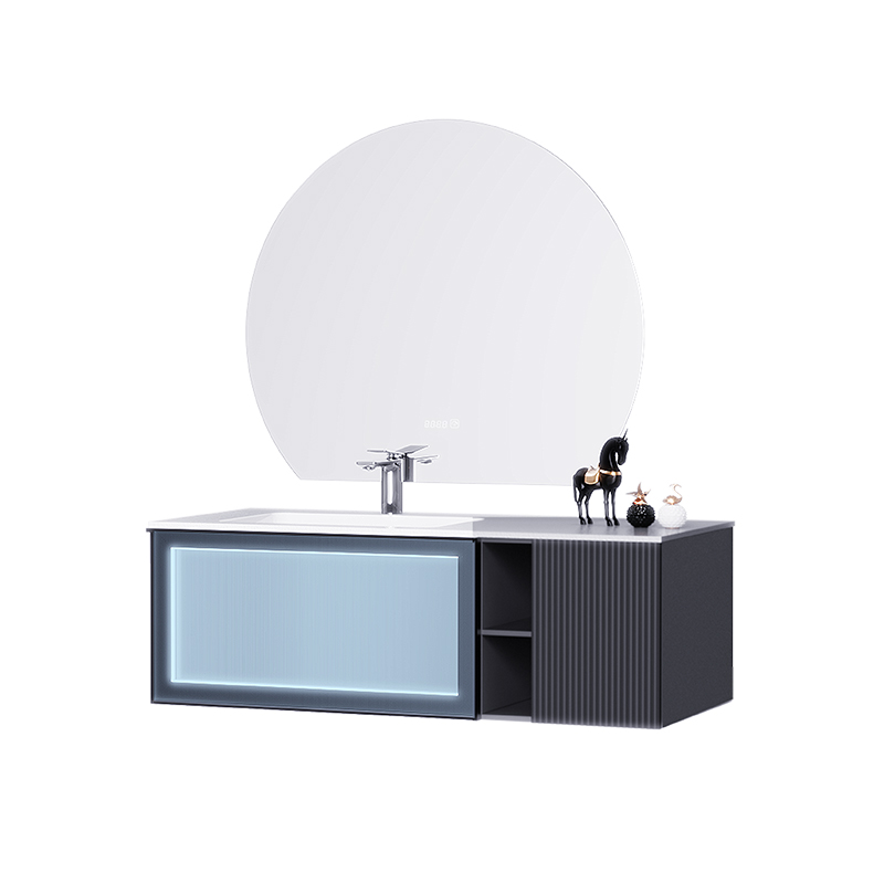 Round mirror with senor light anti-fog function
