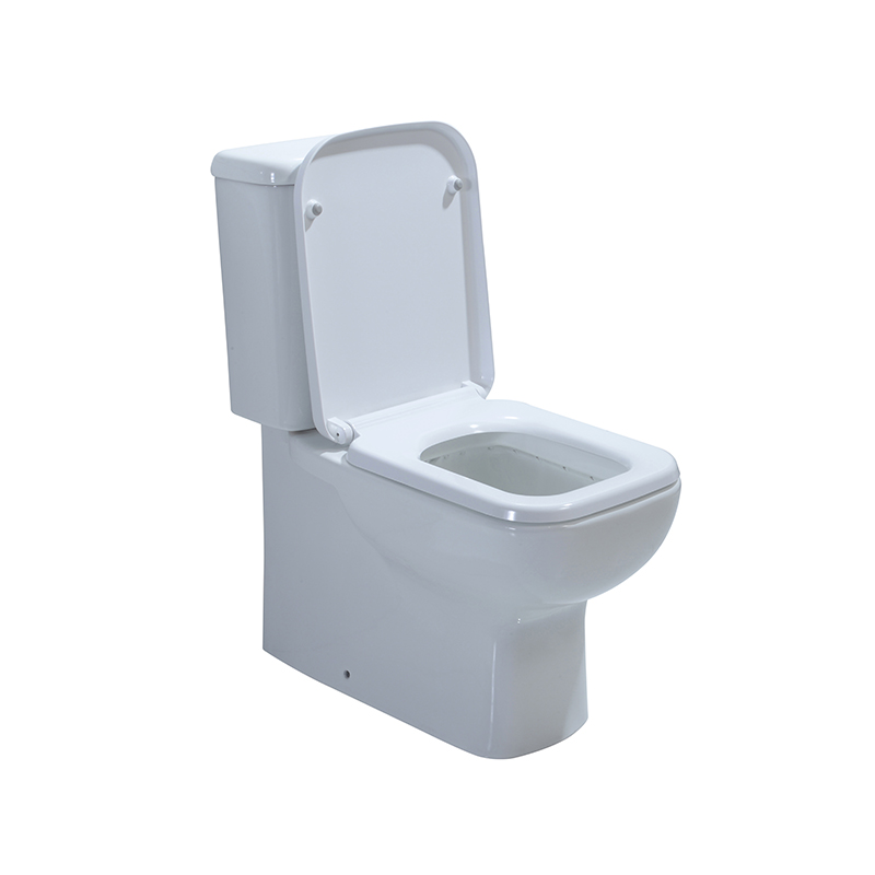 2-piece Full Back Against Wall Square Style Bottom Base Modern Ceramic Toilet