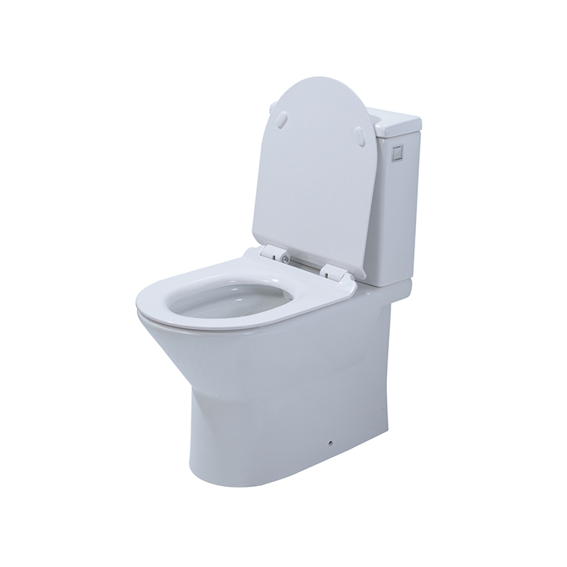 2 pièces sans rebord à dos complet contre le mur Toilette en céramique à lavage facile à nettoyer