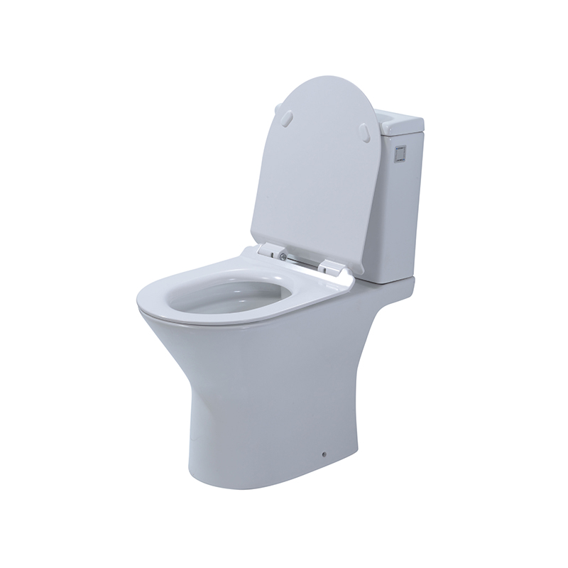 2-osaline ääristeta pehmelt sulguv tugeva istmekattega keraamiline WC
