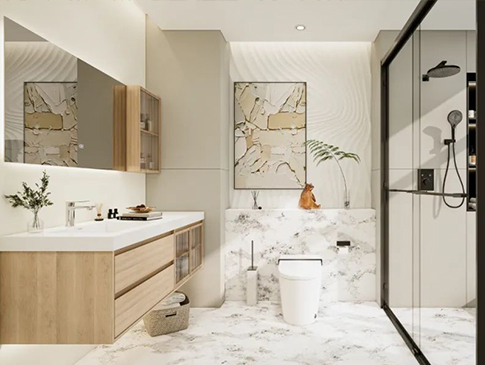 A well-designed bathroom conceals a refined character of a home