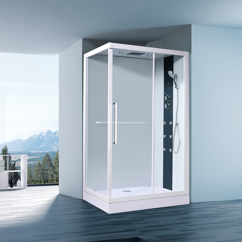 Cabină de duș cu profil din aluminiu, direcție reversibilă