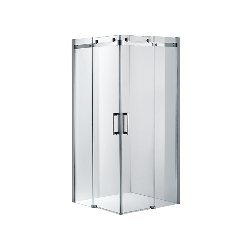 Profil din aluminiu cu cabină de duș cu finisaj argintiu strălucitor