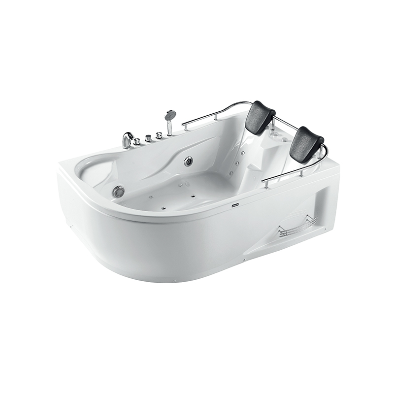 Arcylic Toughened Bathtub with Water Jets and 2pcs Cervical