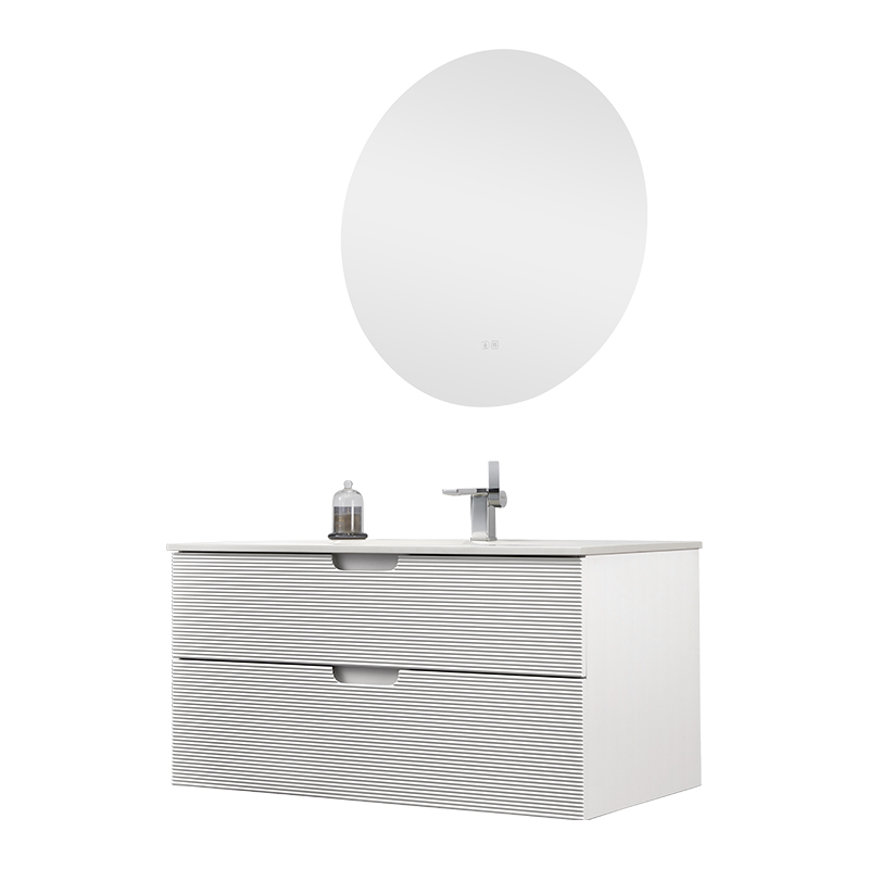 Moonlight artificial stone basin Bathroom Cabinet