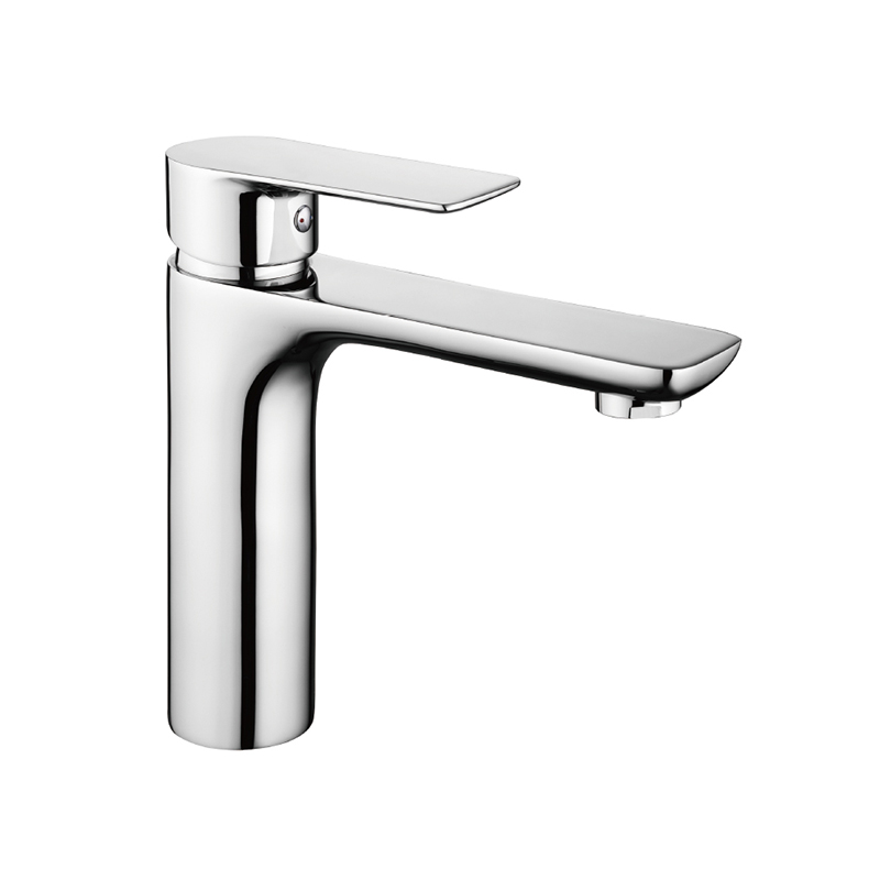 Brass Chromed Gravity Die Casting Basin Faucet with Hot Cold Flex