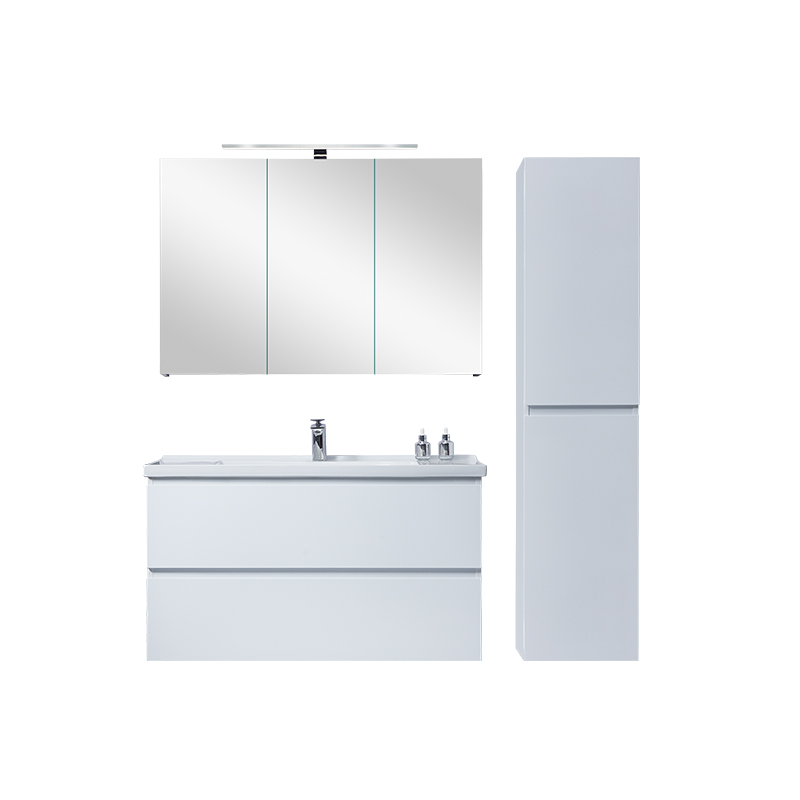 Armoire de salle de bain en peinture MDF avec deux tiroirs
