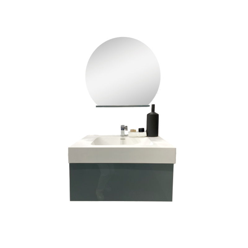 Half-round mirror with light touch control sensor switch Bathroom Cabinet