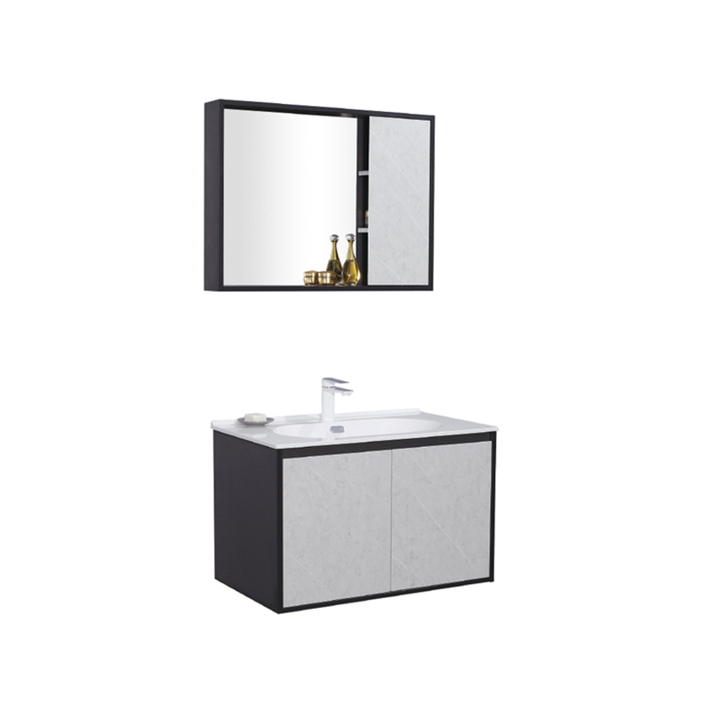 Шкафы для раковины из смолы в ванной комнате современного дизайна с дверцами