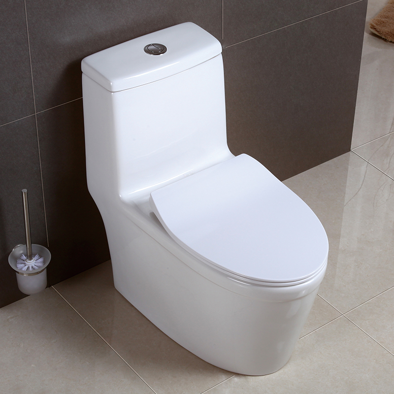 One-piece Rimless Siphonic Flush Antibacterial Glazed Ceramic Toilet