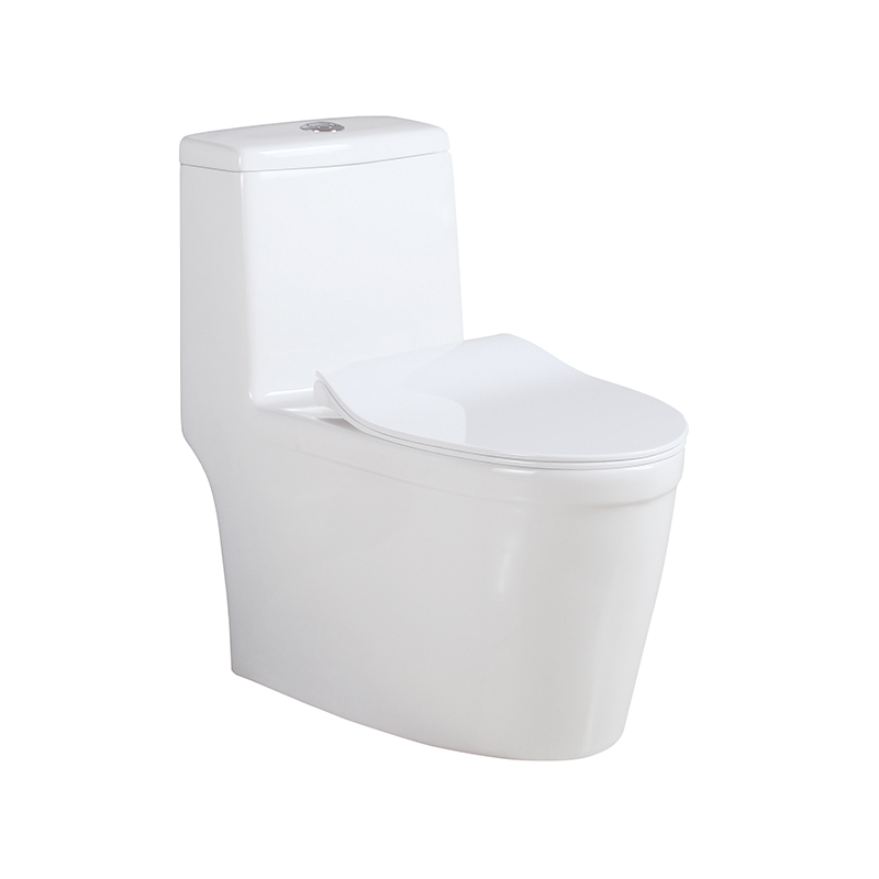Ett stykke Rimless Siphonic Flush Antibakteriell glasert keramisk toalett