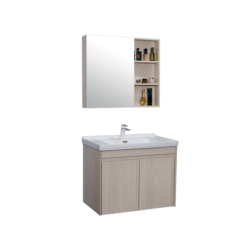 Popular Melamine Color Bathroom Furniture with Two Doors