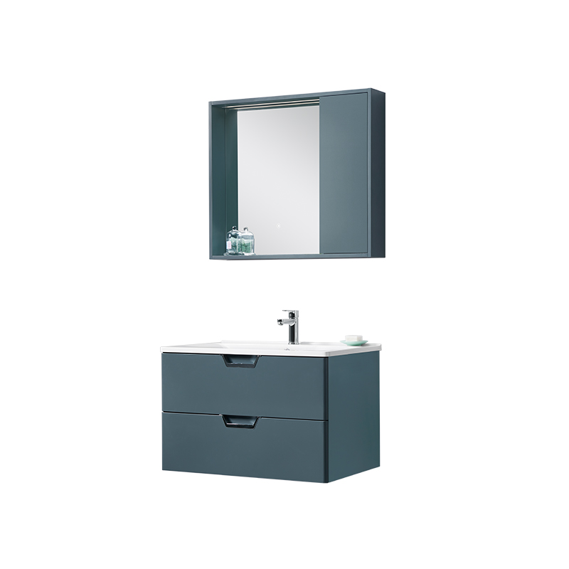 Popular Small Wall hung MDF Lacquering Bathroom Cabinet with Hidden Elegant Handle