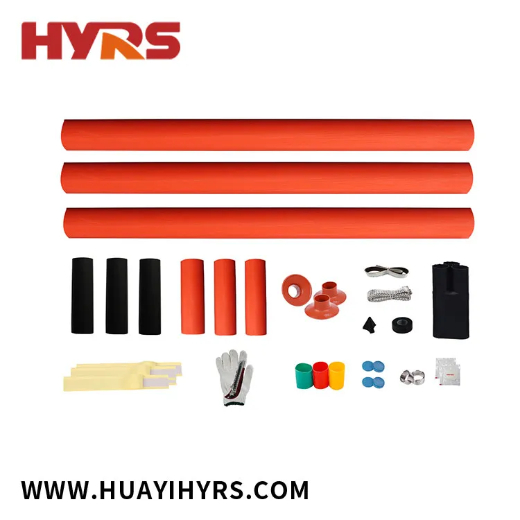 အိမ်တွင်းအတွက် 24kV အပူကျုံ့နိုင်သော Three Cores Termination Kit