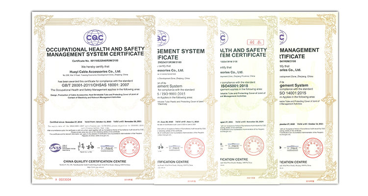 10kv /24kv/35kv 1/3 Core Cold Shrinkable Outdoor/Indoor Termination Kits/Cold Shrink Termination certificate