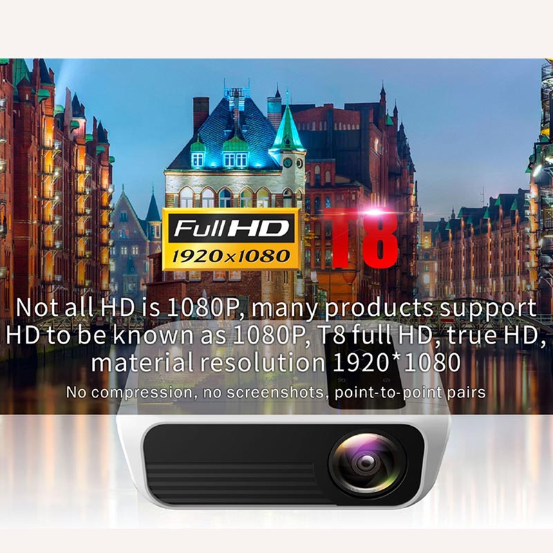 HD Native 1080P Movie Player Projector - 12 