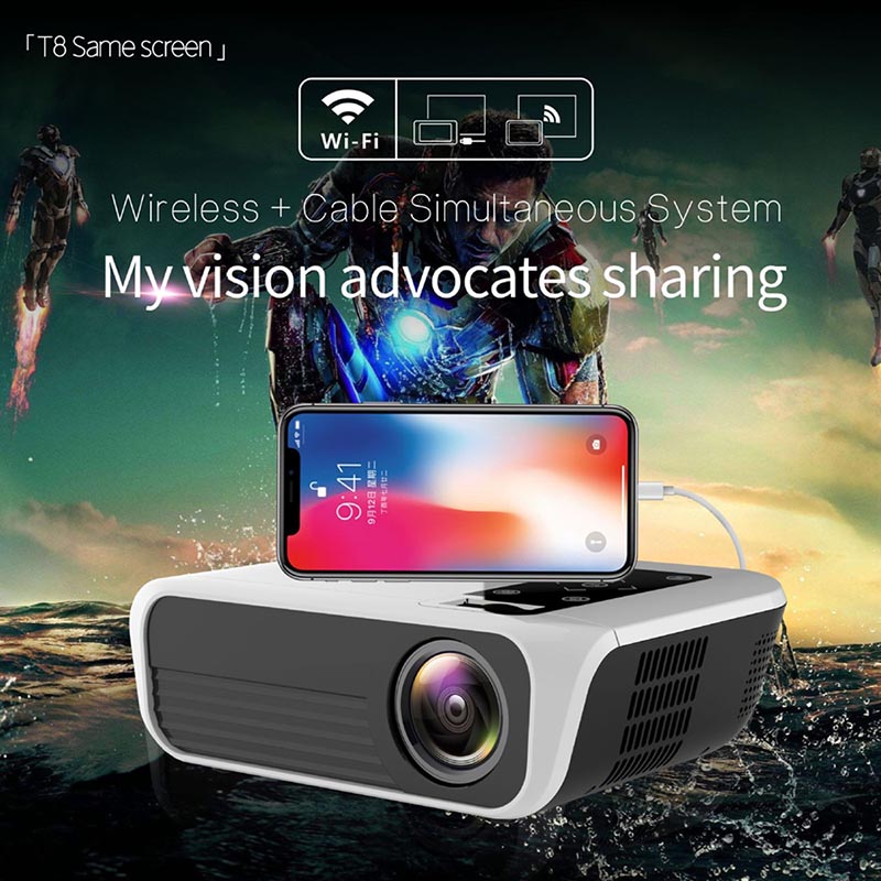 HD WiFi Android Projector Support 4k - 10
